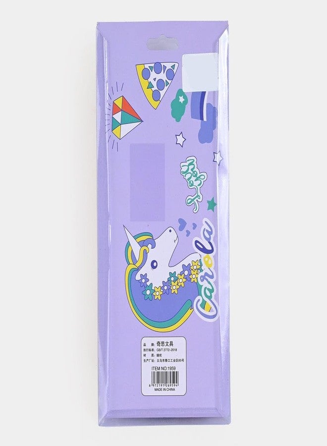 ARTLABEL Large Capacity Pencil Pouch Bag Stationery Organizer Case for School Boys, Girls & Teens (Purple Unicorn Pencil Case) - Image 4